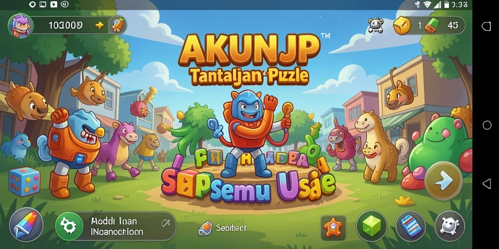 Tampilan gameplay menantang dalam AKUNJP yang seru.