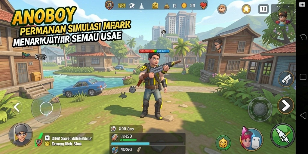 Screenshot ANOBOY menampilkan gameplay simulasi yang seru dan interaktif.