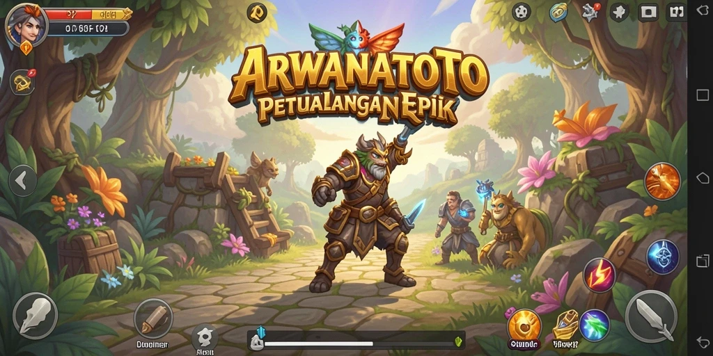 Tampilan gameplay ARWANATOTO yang menakjubkan dan penuh aksi.
