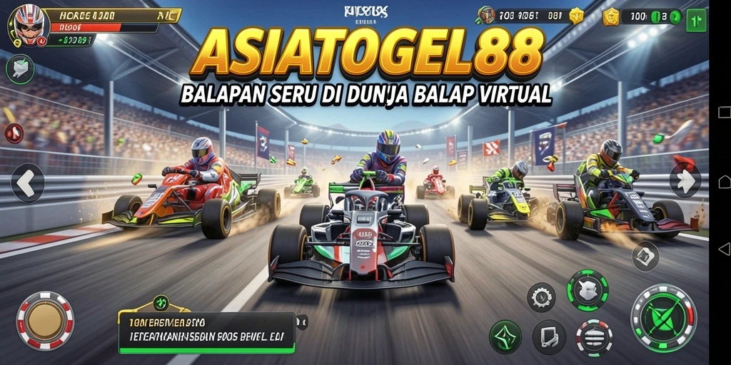 Tampilan gameplay ASIATOGEL88 dengan balapan yang mendebarkan.