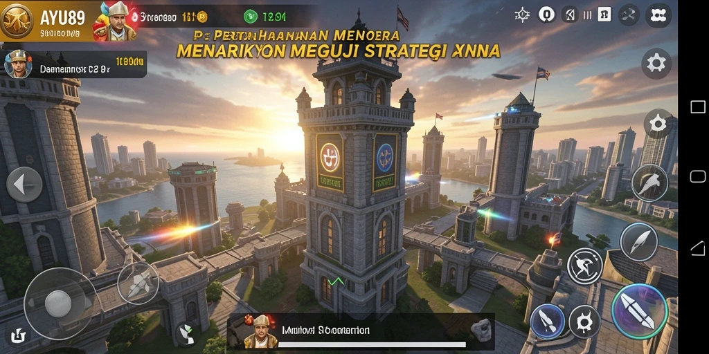 Gameplay menara pertahanan yang seru dan menantang.