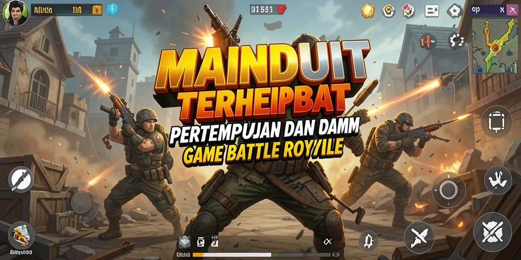 Tampilan gameplay menegangkan di MAINDUIT Battle Royale.