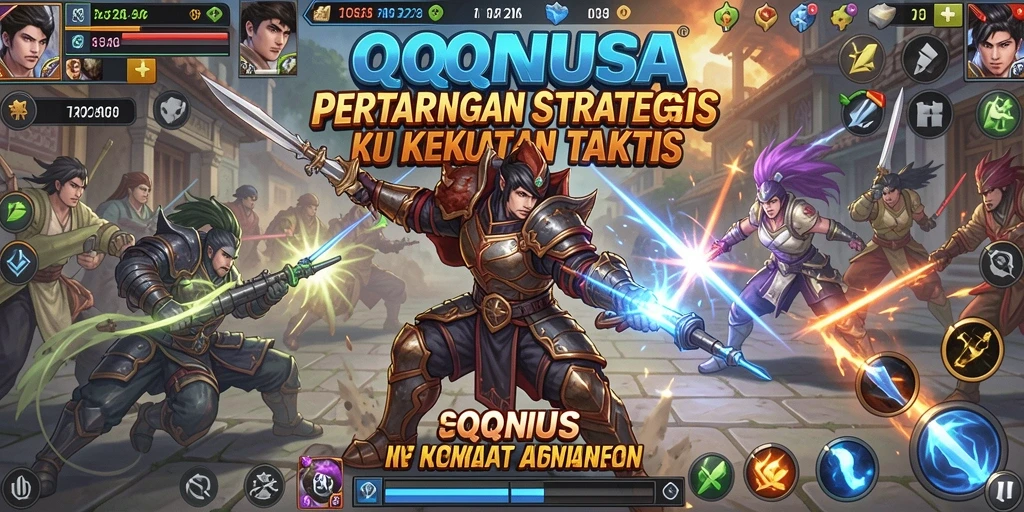Tampilan menakjubkan dari gameplay strategi di QQNUSA.