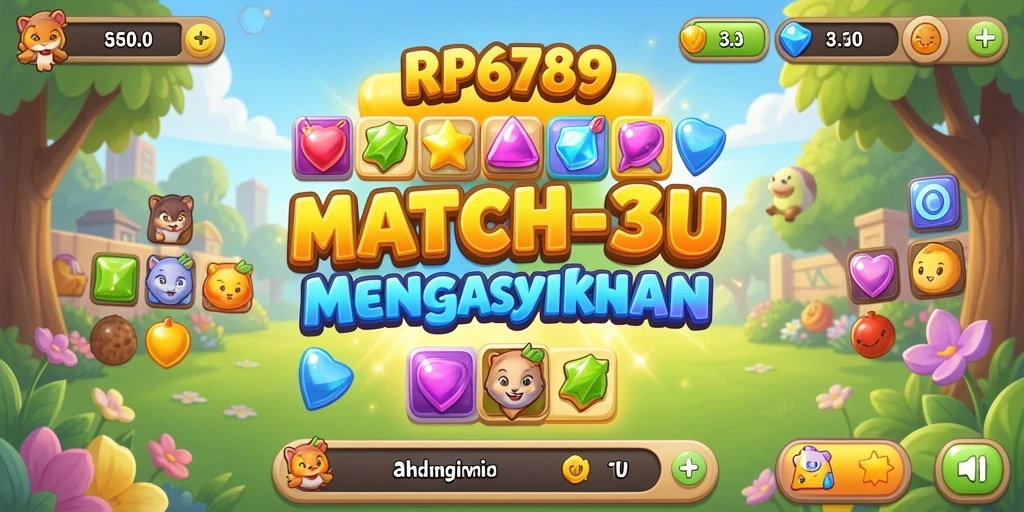 Gameplay seru RP6789 dengan level Match-3 yang menantang.