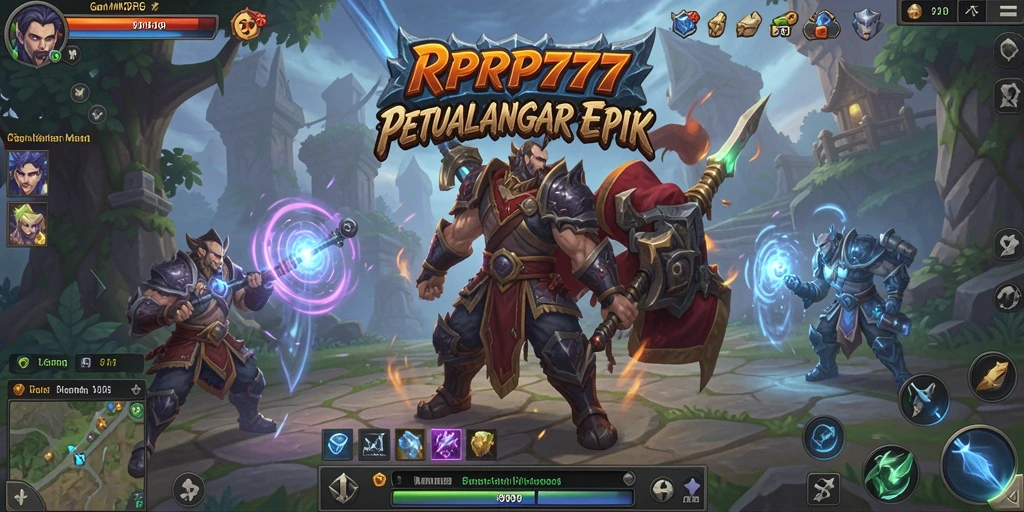 Tampilan utama gameplay RPRP777 yang menampilkan aksi seru dalam dunia MMORPG.