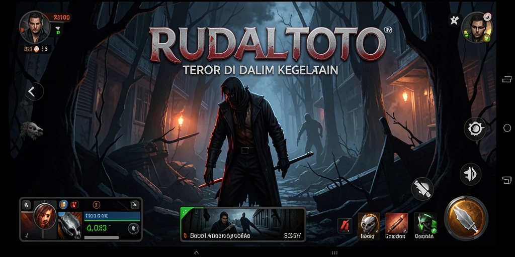 Screenshot gameplay RUDALTOTO yang menegangkan dan mencekam.