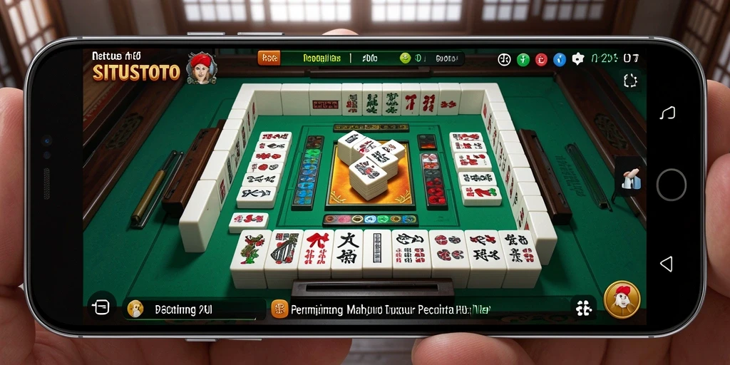 Tampilan gameplay menarik dari SITUSTOTO dengan desain ubin Mahjong.