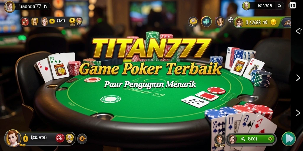 Tampilan gameplay seru dan kompetitif di TITAN777 poker.