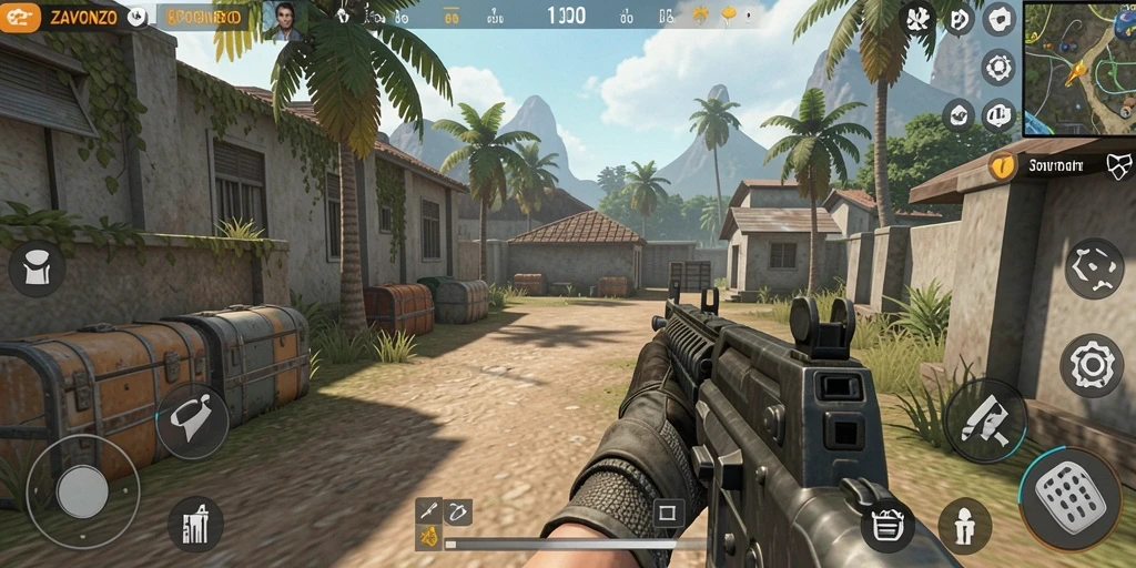 Tampilan gameplay ZAVONZO yang mendebarkan dan penuh aksi.